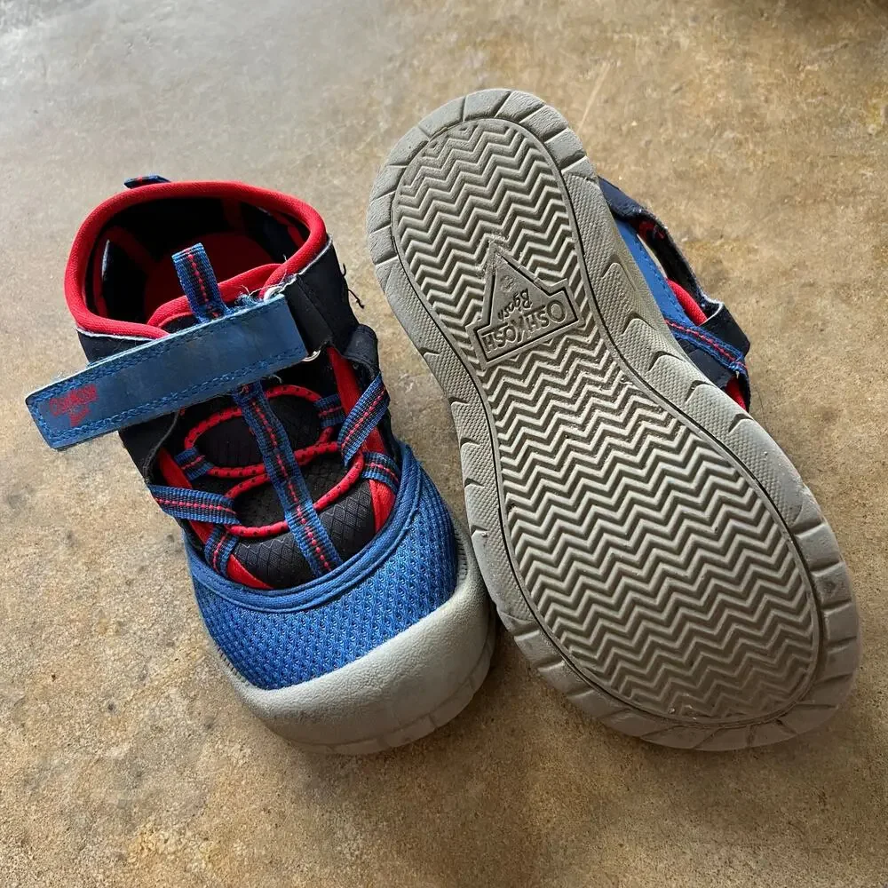 OshKosh Boys Blue & Red Water Sandals Size 11